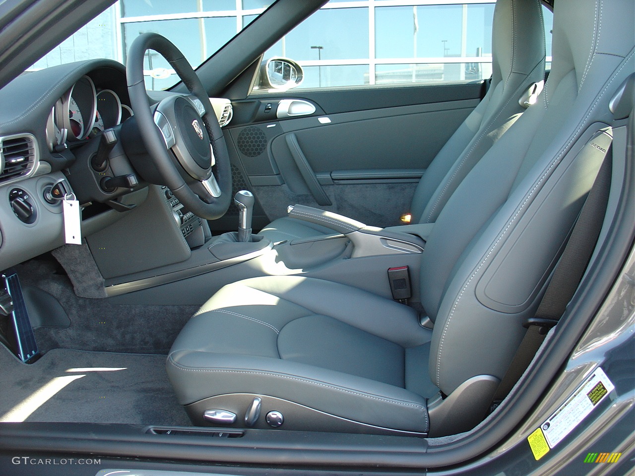 2008 911 Carrera 4S Cabriolet - Slate Grey Metallic / Black/Stone Grey photo #14