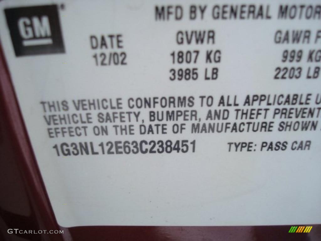 2003 Alero GL Coupe - Ruby Red Metallic / Neutral photo #14