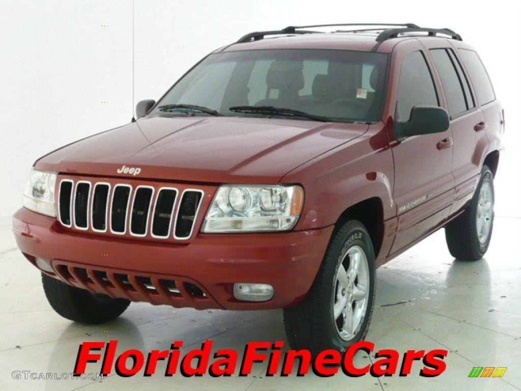 2001 Grand Cherokee Limited - Inferno Red Crystal Pearl / Agate photo #1