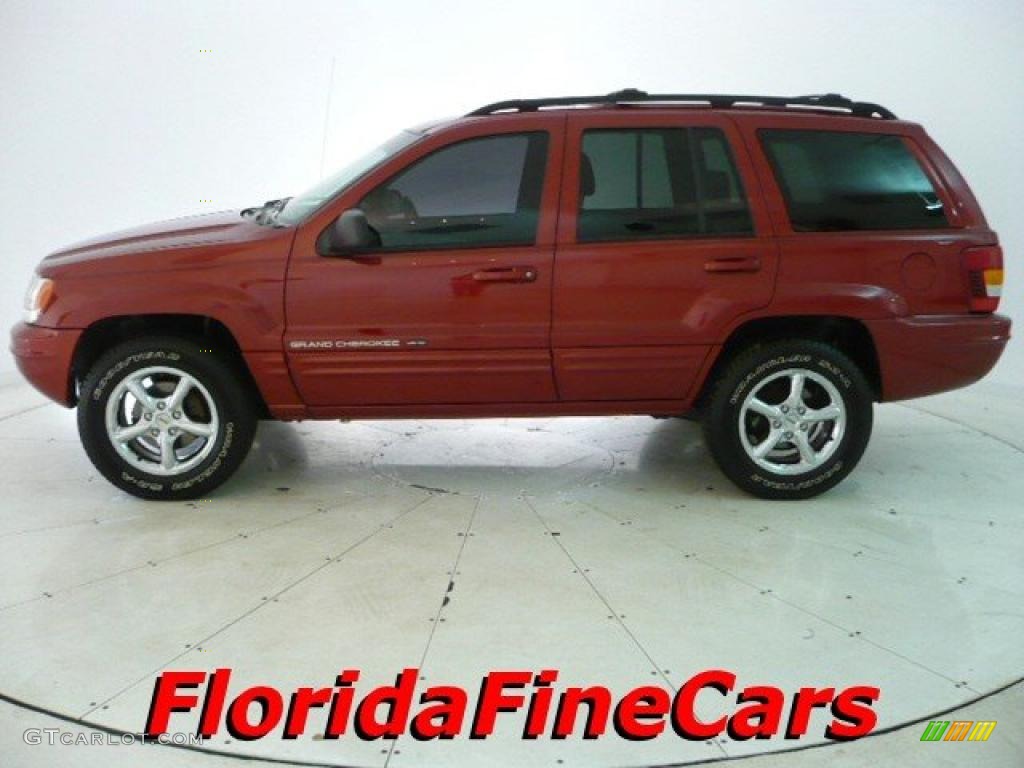 2001 Grand Cherokee Limited - Inferno Red Crystal Pearl / Agate photo #3