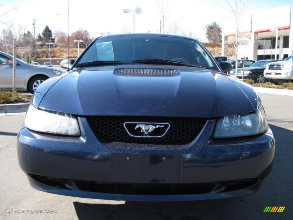 2001 Mustang V6 Coupe - True Blue Metallic / Medium Graphite photo #6