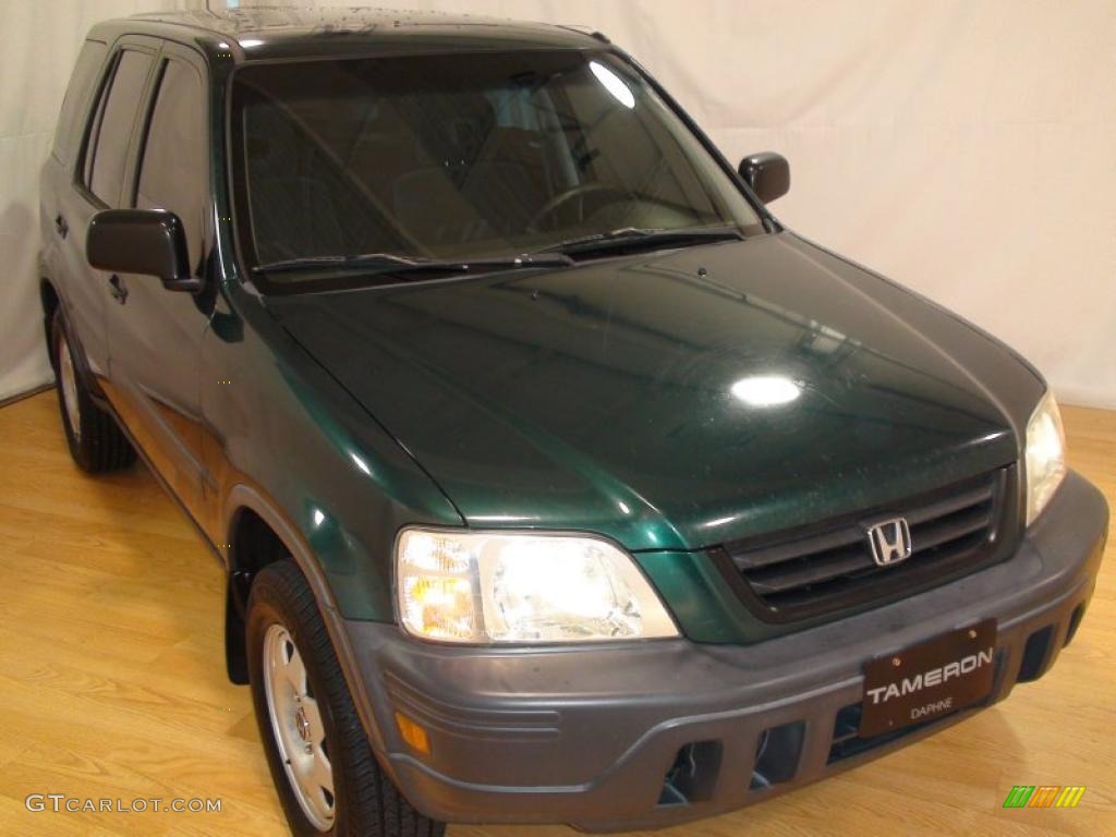 2001 CR-V LX - Clover Green Pearl / Dark Gray photo #2