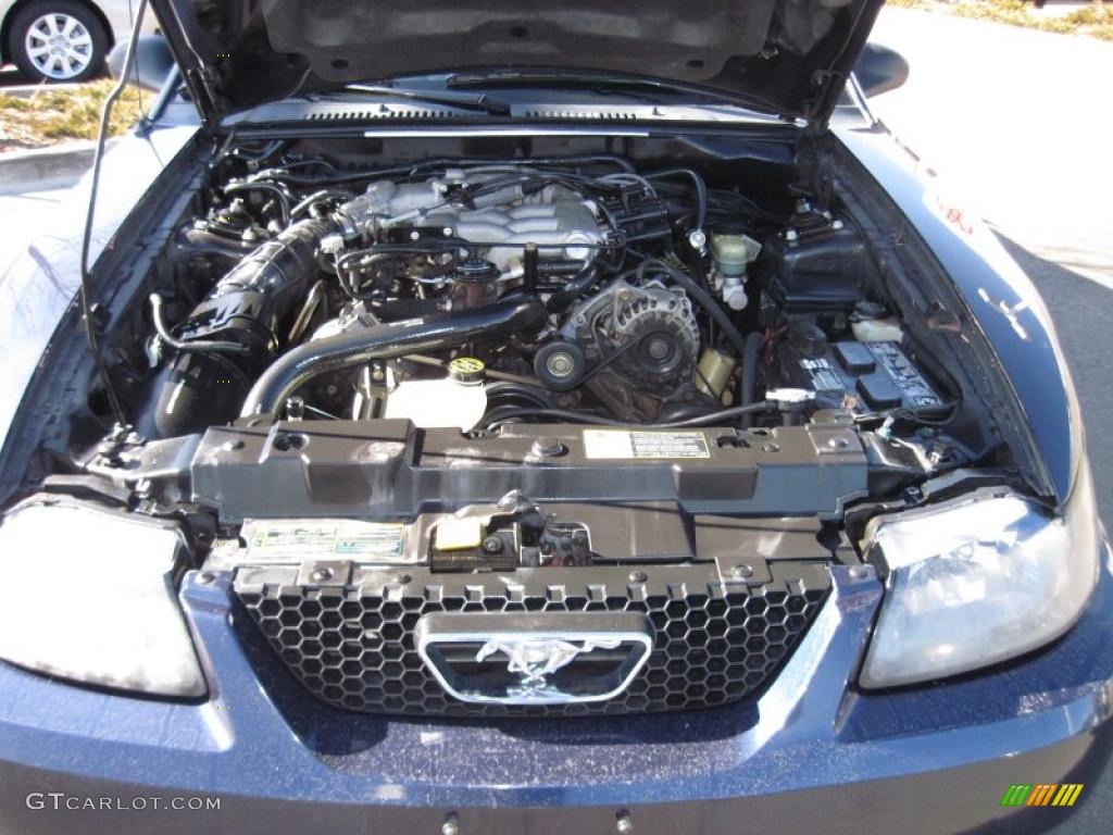 2001 Mustang V6 Coupe - True Blue Metallic / Medium Graphite photo #34