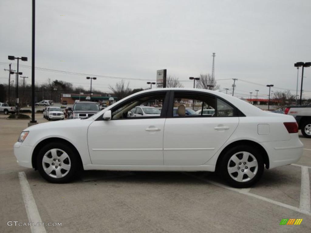 2010 Sonata GLS - Pearl White / Camel photo #6