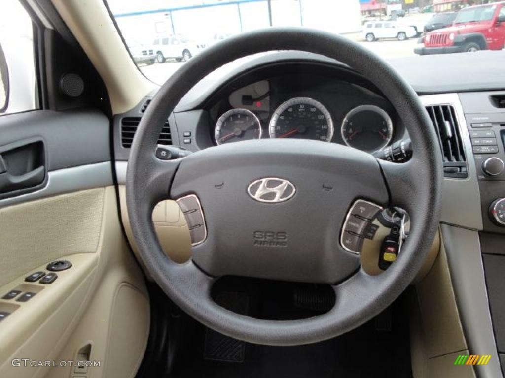 2010 Sonata GLS - Pearl White / Camel photo #16