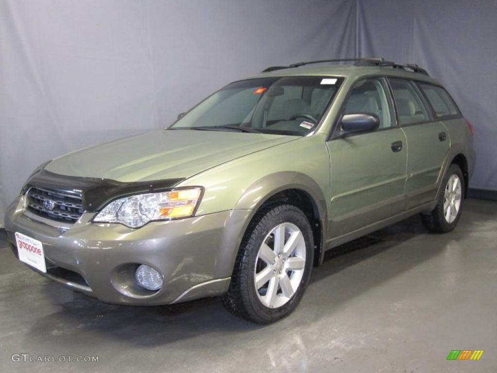 2007 Outback 2.5i Wagon - Willow Green Opal / Taupe Leather photo #1