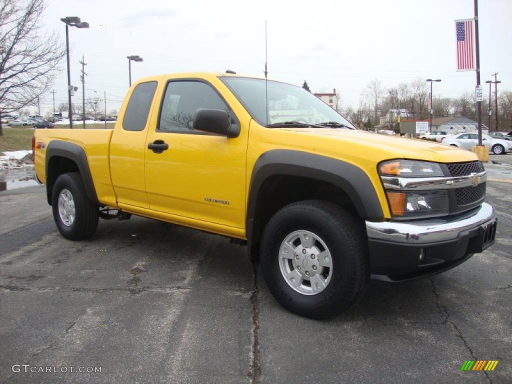 2005 Yellow Chevrolet Colorado Z71 Extended Cab 4x4 26505148 Photo 5