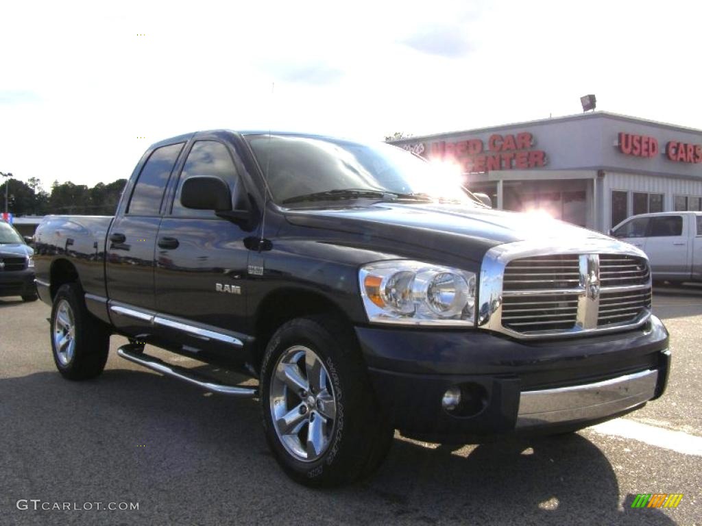 2008 Ram 1500 Laramie Quad Cab - Patriot Blue Pearl / Medium Slate Gray photo #1