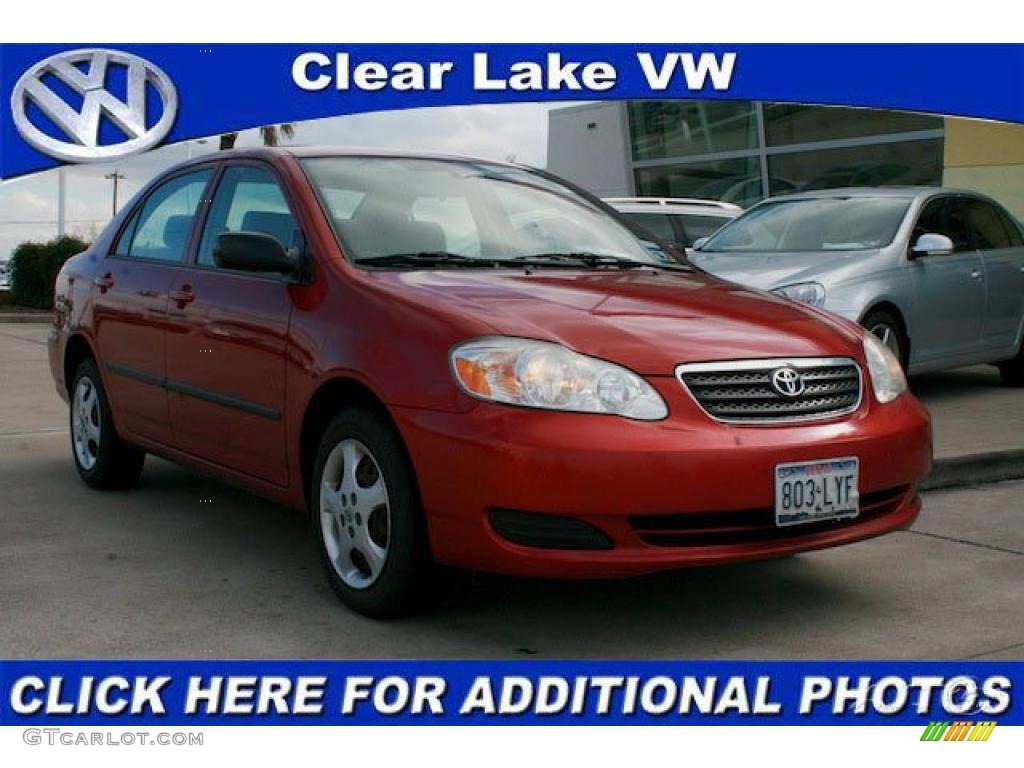 2006 Corolla CE - Impulse Red Pearl / Beige photo #1