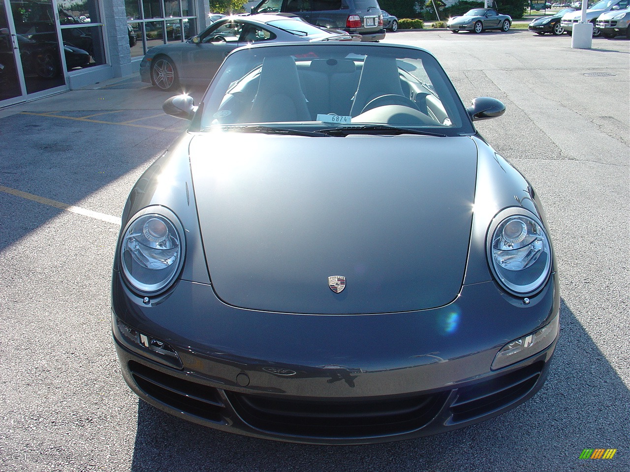 2008 911 Carrera 4S Cabriolet - Slate Grey Metallic / Black/Stone Grey photo #16