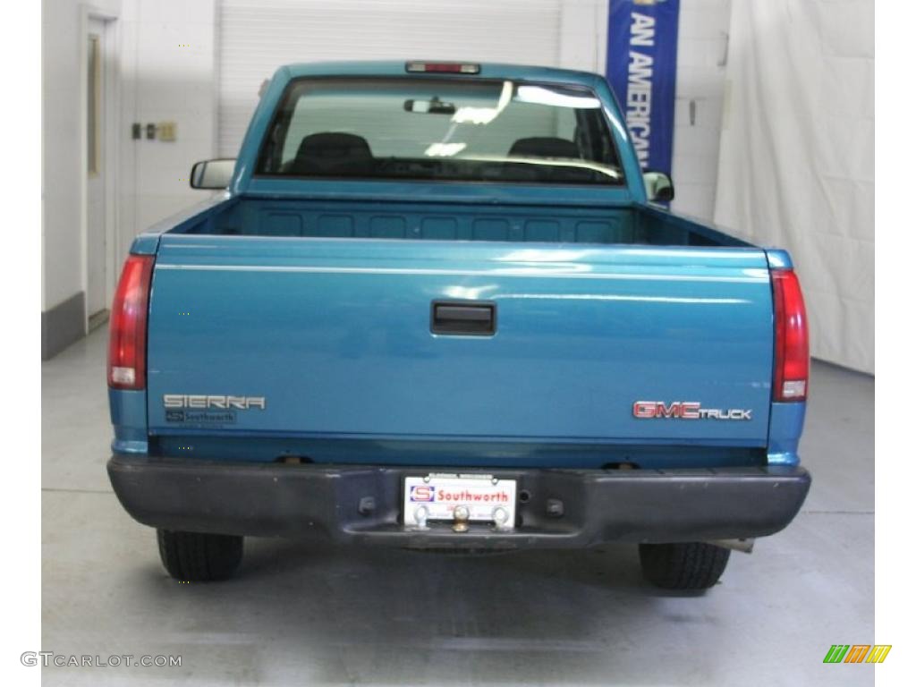 1997 Sierra 1500 SL Regular Cab - Laguna Green Metallic / Neutral photo #3