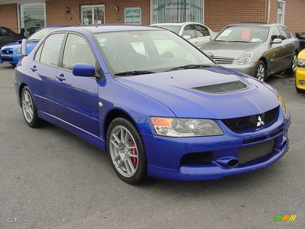 Electric Blue Mitsubishi Lancer Evolution