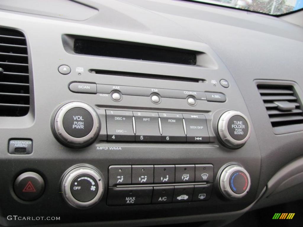 2007 Civic LX Coupe - Galaxy Gray Metallic / Gray photo #11