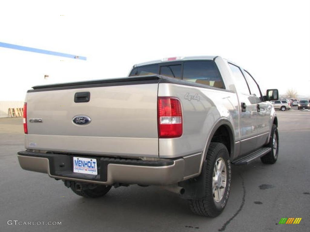 2006 F150 Lariat SuperCrew 4x4 - Smokestone Metallic / Tan photo #6
