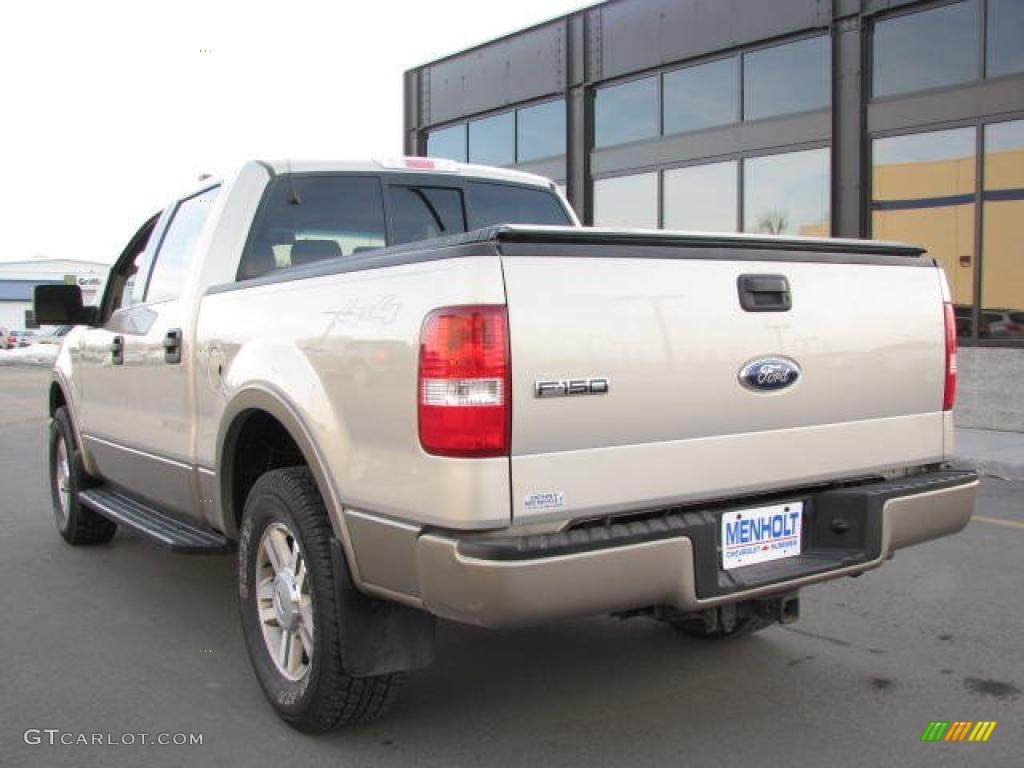 2006 F150 Lariat SuperCrew 4x4 - Smokestone Metallic / Tan photo #7