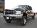 2004 Dark Green Satin Metallic Ford F250 Super Duty Lariat Crew Cab 4x4  photo #2