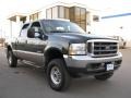 2004 Dark Green Satin Metallic Ford F250 Super Duty Lariat Crew Cab 4x4  photo #3