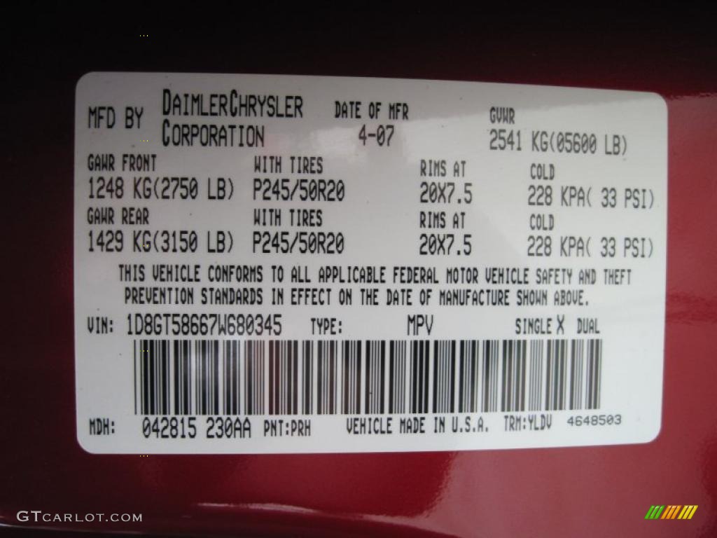 2007 Nitro R/T - Inferno Red Crystal Pearl / Dark Slate Gray photo #14