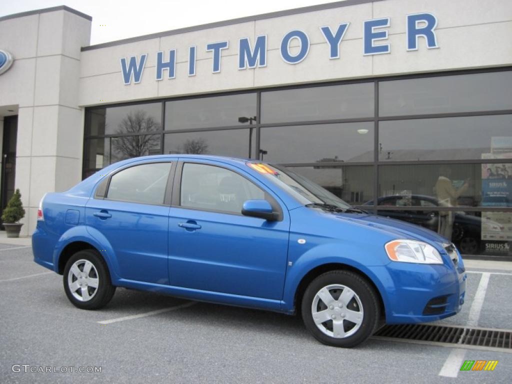 2007 Aveo LS Sedan - Bright Blue / Charcoal Black photo #1