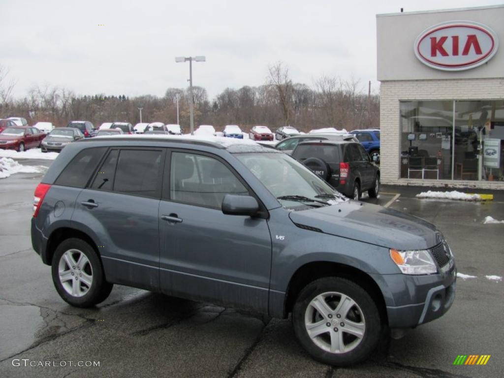 2008 Grand Vitara Luxury - Azure Grey Metallic / Black photo #1