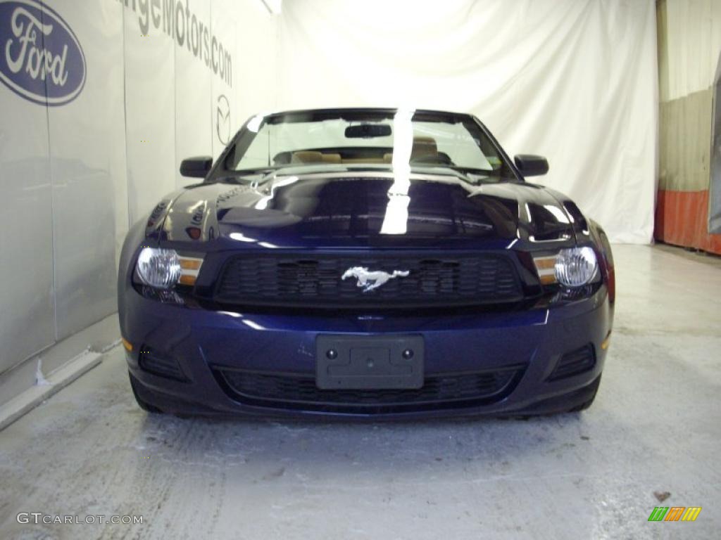 2010 Mustang V6 Premium Convertible - Kona Blue Metallic / Saddle photo #3