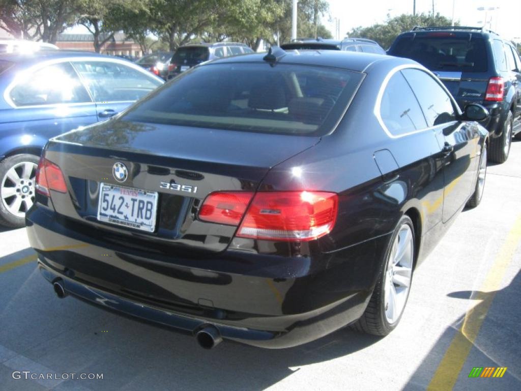 2007 3 Series 335i Coupe - Jet Black / Beige photo #5