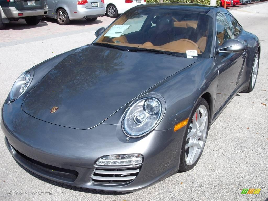 2009 911 Targa 4S - Meteor Grey Metallic / Natural Brown photo #1