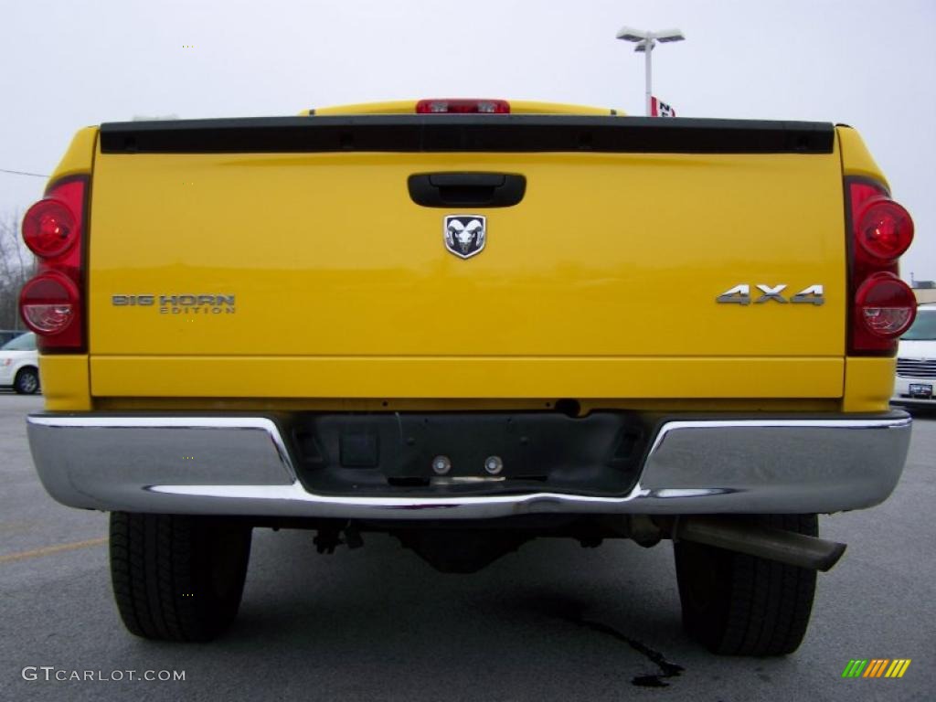 2007 Ram 1500 Big Horn Edition Quad Cab 4x4 - Detonator Yellow / Medium Slate Gray photo #6