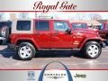 2008 Red Rock Crystal Pearl Jeep Wrangler Unlimited Sahara 4x4  photo #1