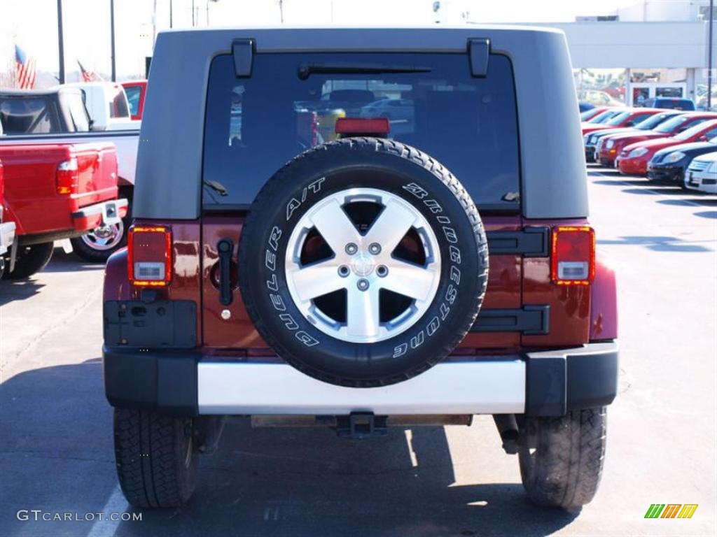 2008 Wrangler Unlimited Sahara 4x4 - Red Rock Crystal Pearl / Dark Khaki/Medium Khaki photo #6