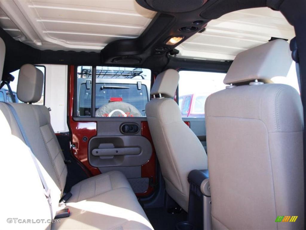 2008 Wrangler Unlimited Sahara 4x4 - Red Rock Crystal Pearl / Dark Khaki/Medium Khaki photo #9