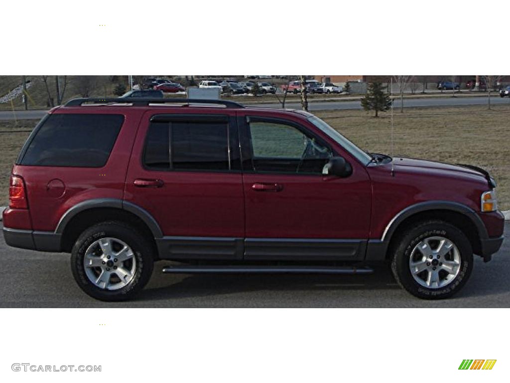 2003 Explorer XLT 4x4 - Redfire Metallic / Graphite Grey photo #2