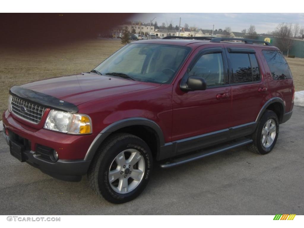 2003 Explorer XLT 4x4 - Redfire Metallic / Graphite Grey photo #11