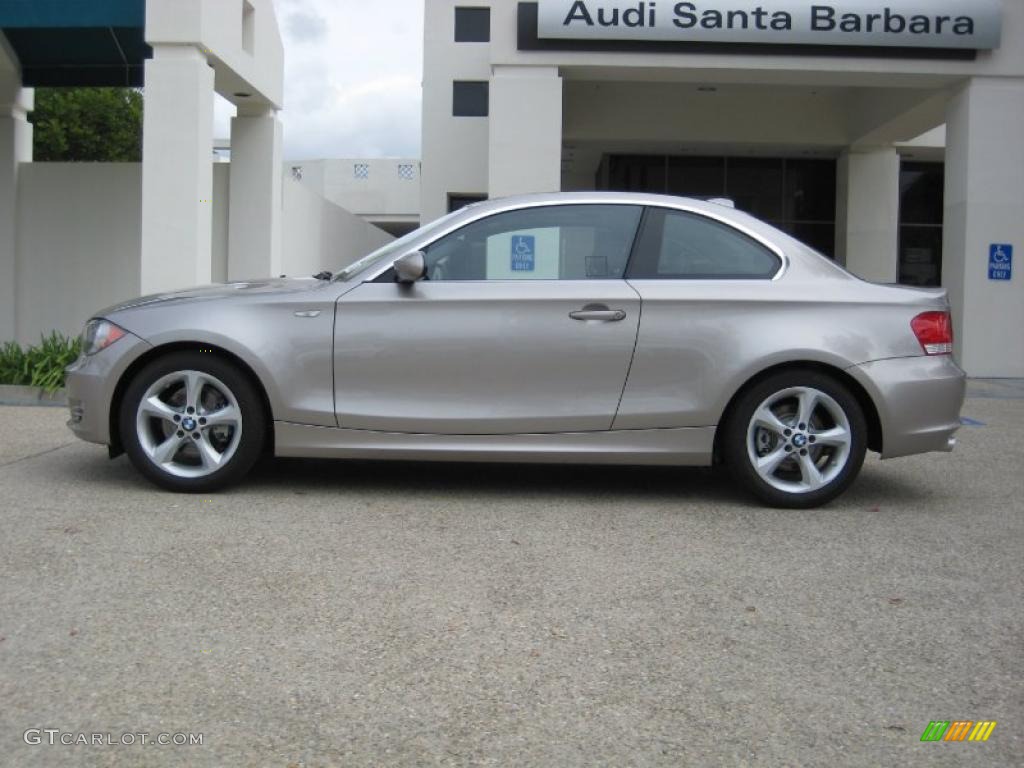 2009 1 Series 128i Coupe - Cashmere Silver Metallic / Black photo #3