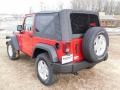 2010 Flame Red Jeep Wrangler Sport 4x4  photo #2