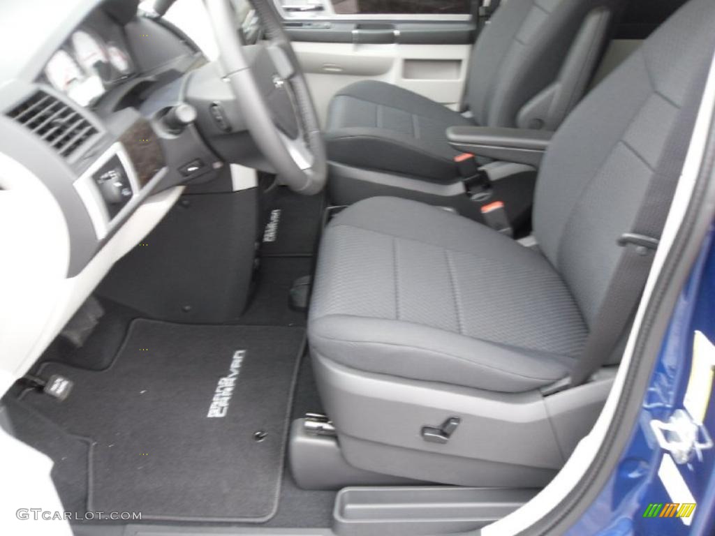 2010 Grand Caravan SXT - Deep Water Blue Pearl Coat / Medium Slate Gray/Light Shale photo #7