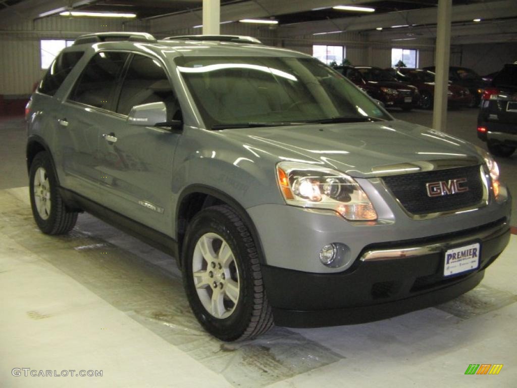 2008 Acadia SLT AWD - Blue-Gold Crystal Metallic / Light Titanium photo #7