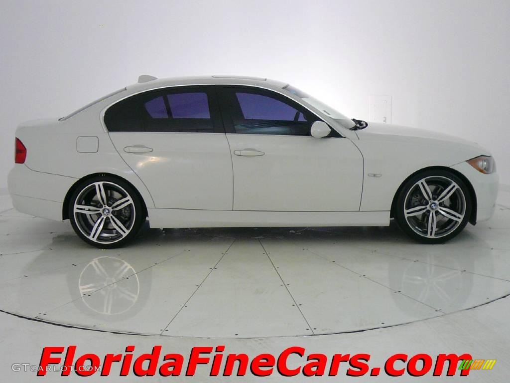 2006 3 Series 330i Sedan - Alpine White / Natural Brown photo #4