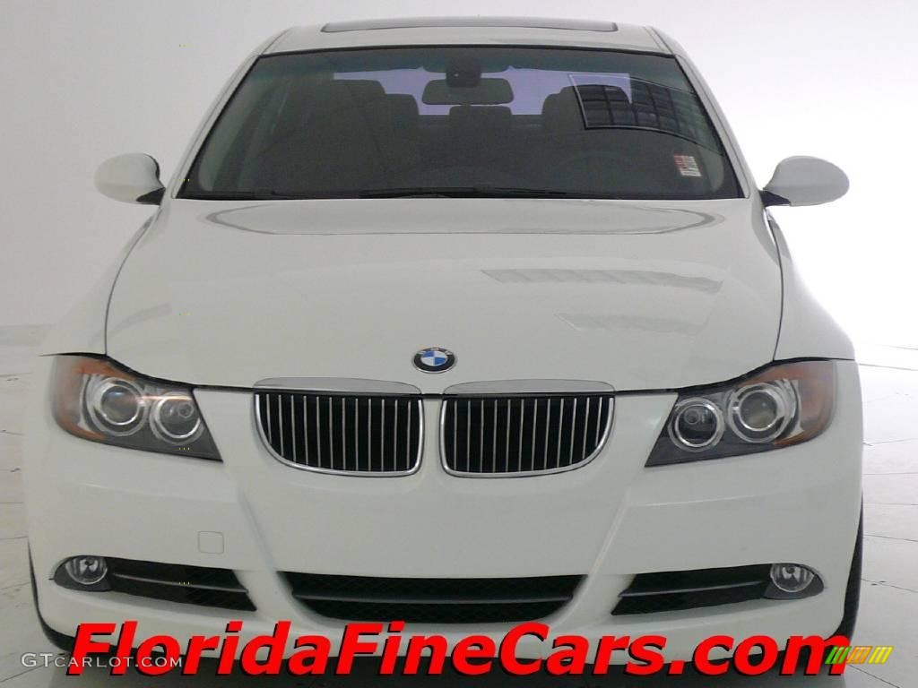 2006 3 Series 330i Sedan - Alpine White / Natural Brown photo #5