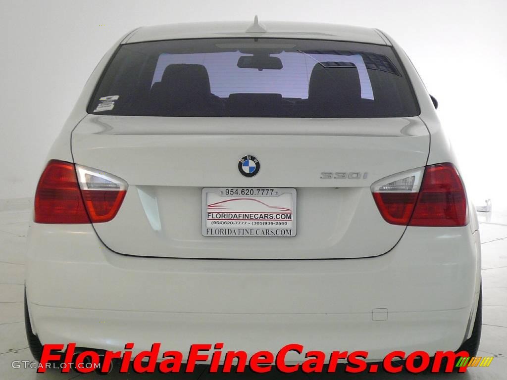 2006 3 Series 330i Sedan - Alpine White / Natural Brown photo #6