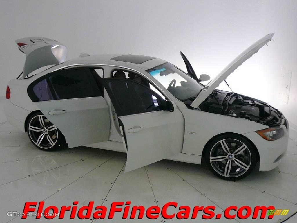 2006 3 Series 330i Sedan - Alpine White / Natural Brown photo #7