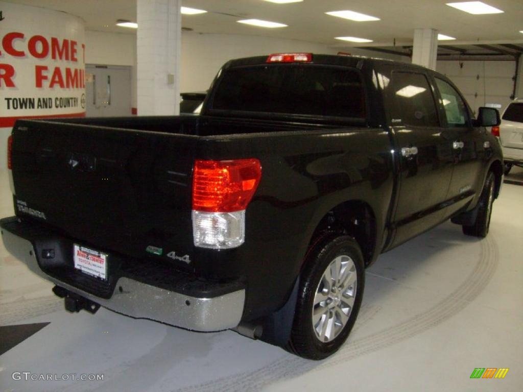 2010 Tundra Platinum CrewMax 4x4 - Black / Black photo #5