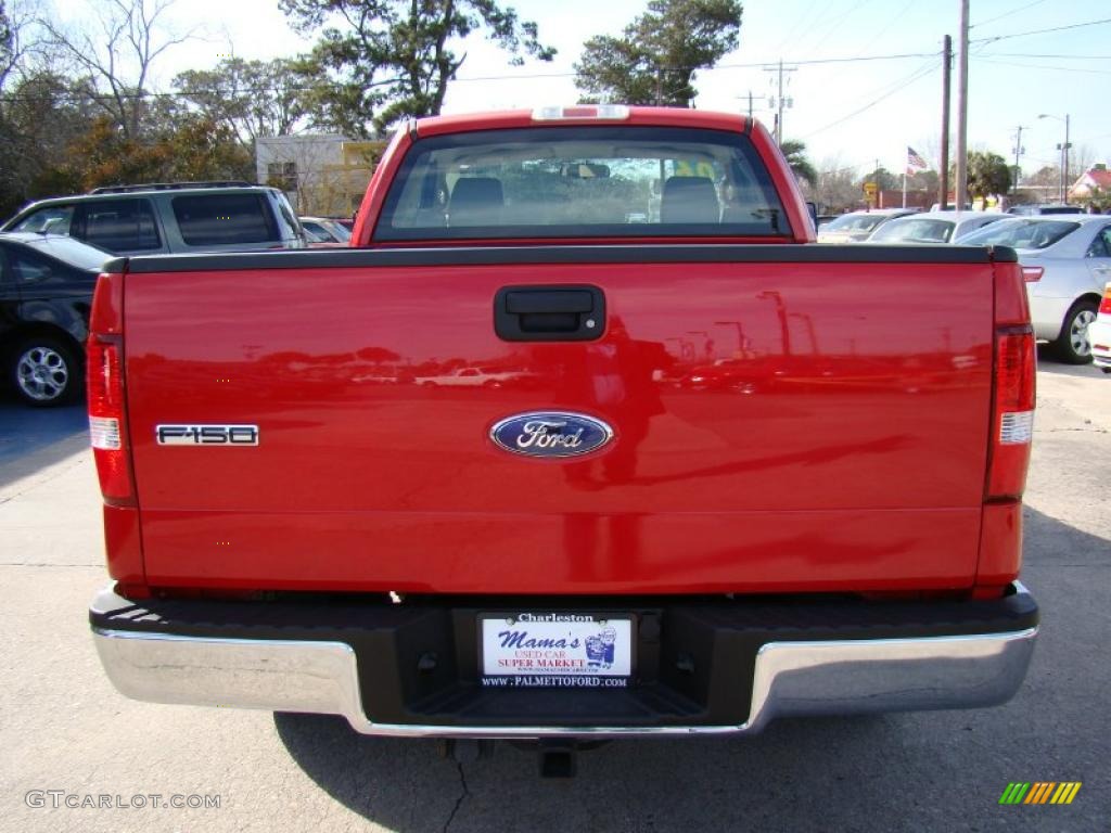 2006 F150 XL Regular Cab - Bright Red / Tan photo #7