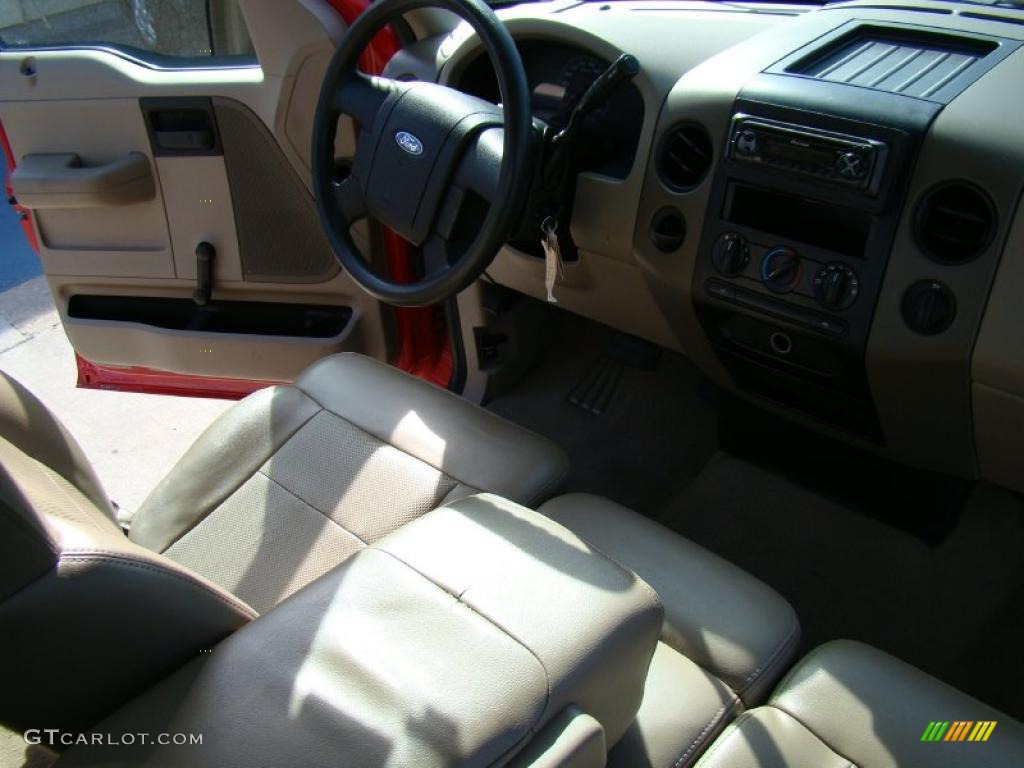 2006 F150 XL Regular Cab - Bright Red / Tan photo #16