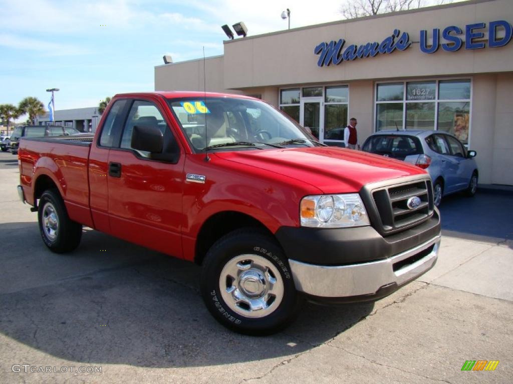 2006 F150 XL Regular Cab - Bright Red / Tan photo #26