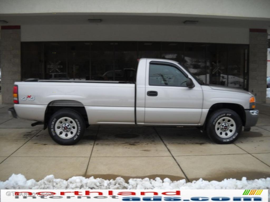2006 Sierra 1500 Regular Cab 4x4 - Silver Birch Metallic / Dark Pewter photo #1