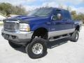 2003 Sonic Blue Metallic Ford F350 Super Duty Lariat Crew Cab 4x4  photo #6