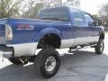 2003 Sonic Blue Metallic Ford F350 Super Duty Lariat Crew Cab 4x4  photo #10