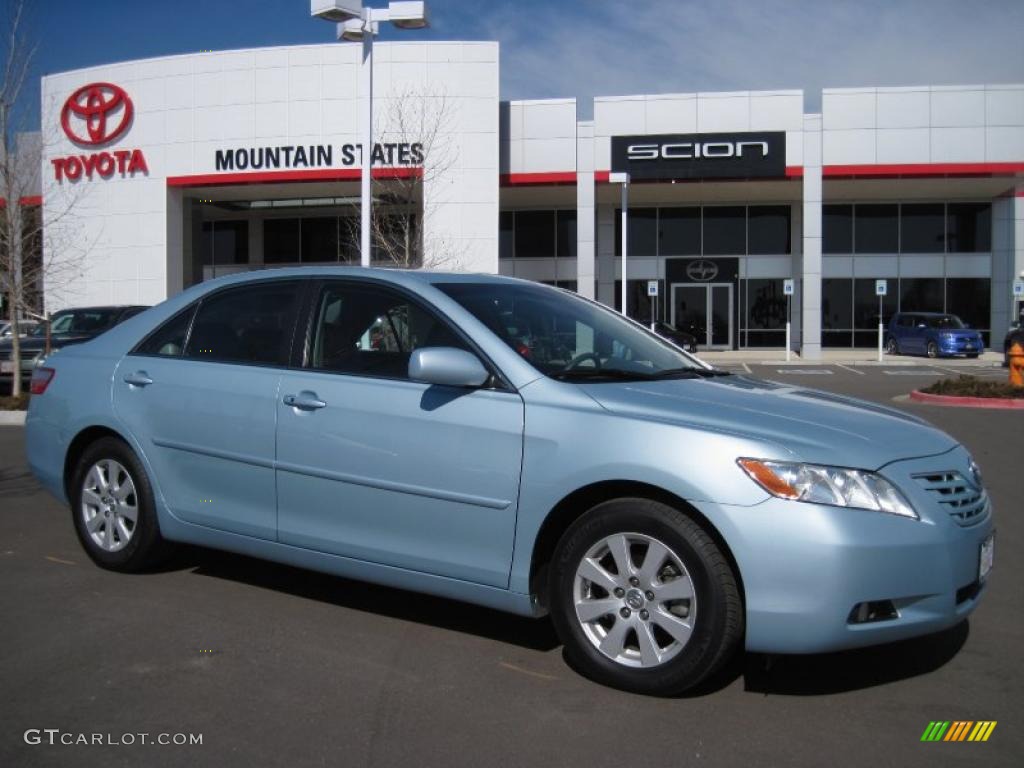 2007 Camry XLE V6 - Sky Blue Pearl / Ash photo #1