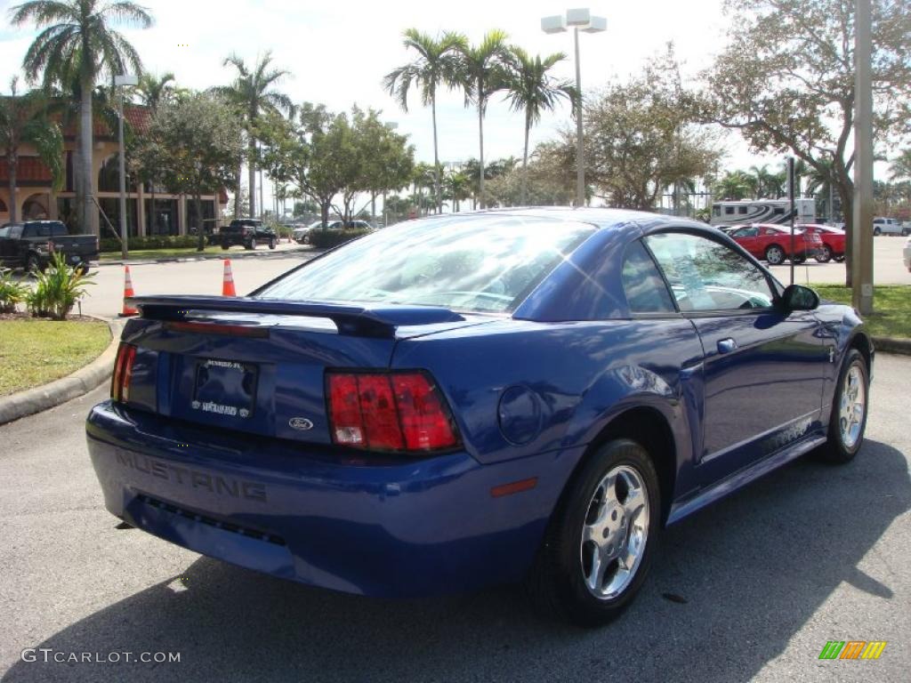 2003 Mustang V6 Coupe - Sonic Blue Metallic / Dark Charcoal photo #3
